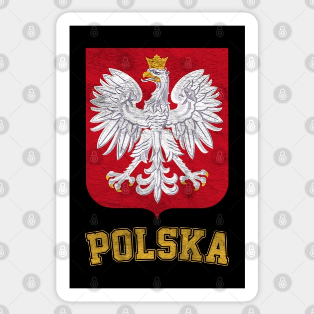 Vintage Style Poland / Polish Eagle Flag Sticker by DankFutura